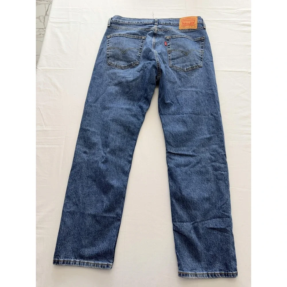 Levi's 505 Jeans Mens 36x30 Blue Medium Wash Regular Straight Denim Pants Casual